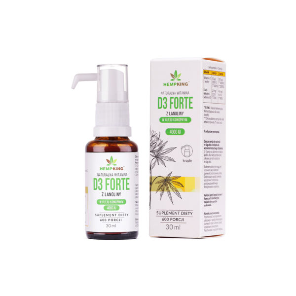 D3 Forte Vitamin Drops from Lanolin in Bio Hemp Oil