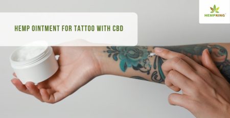 Hemp ointment with CBD for tattoo