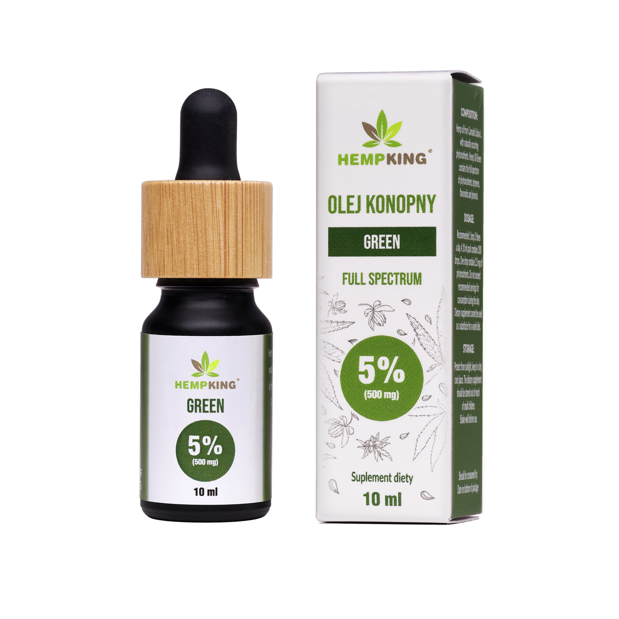 Olej CBG 5% + CBD, CBDA, CBC, CBGA, CBDV, CBN Green – 10 ml