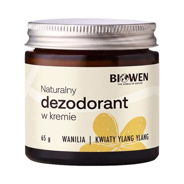 Naturalny dezodorant w kremie - wanilia i ylang ylang - Biowen 65 g