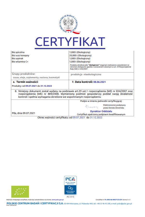 ekologiczny certyfikat cz.2 hempking