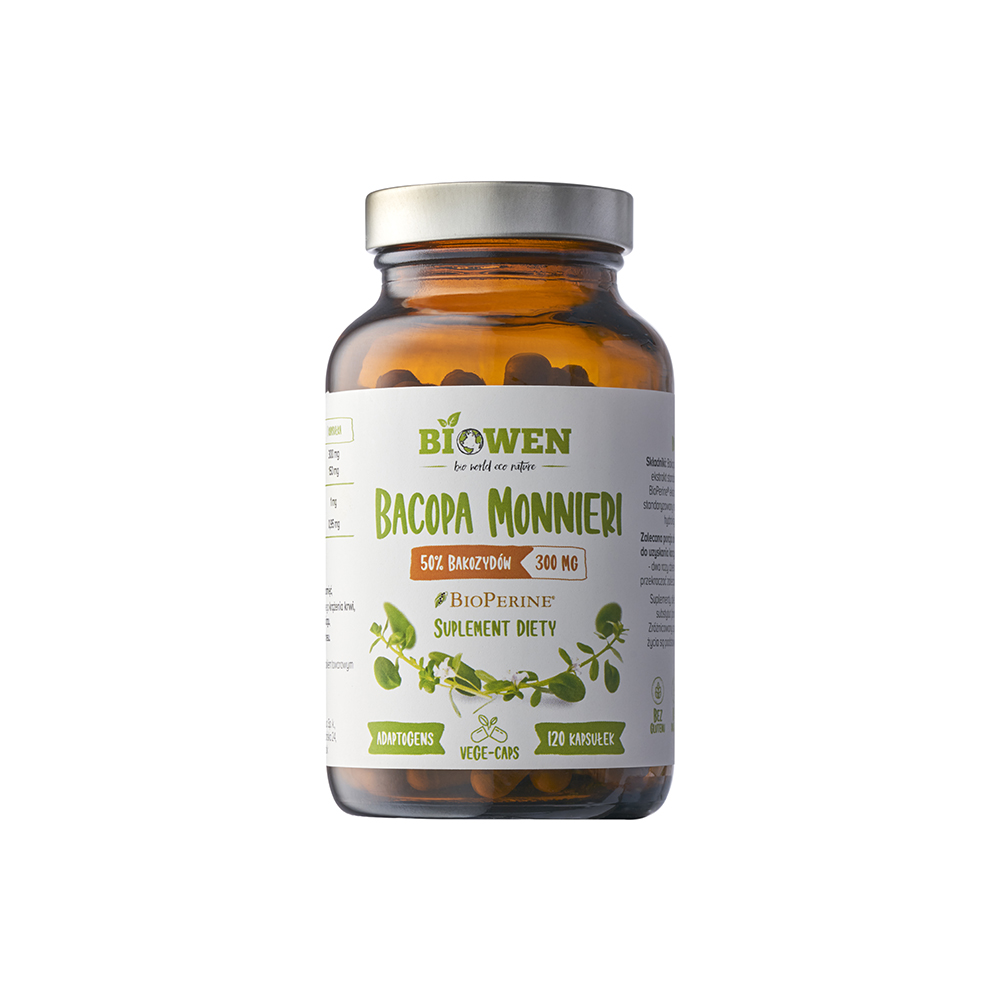 Bacopa monnieri (Brahmi) 300 mg - 50% bakozydów - kapsułki
