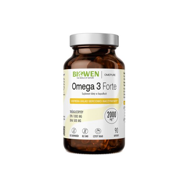 Omega 3 Forte 1000 mg EPA, 500 mg DHA Biowen - 90 kapsułek