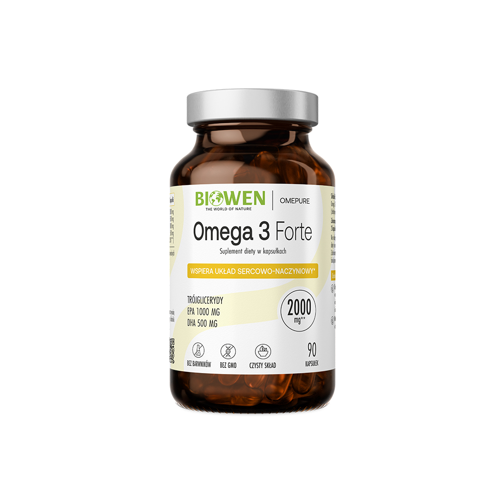 Omega 3 Forte 1000 mg EPA, 500 mg DHA Biowen - 90 kapsułek