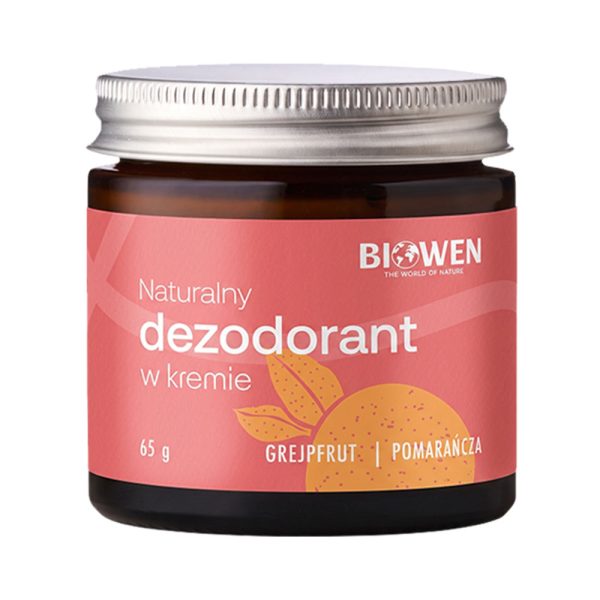 Naturalny dezodorant w kremie - grejpfrut i pomarańcza - Biowen 65 g