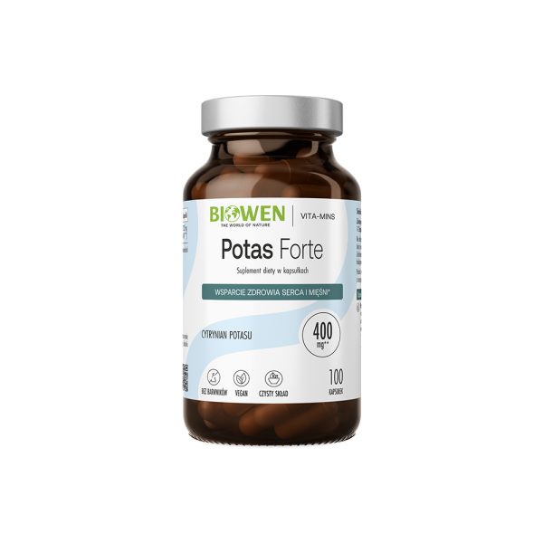 Potas Forte - cytrynian potasu Biowen 100 kapsułek