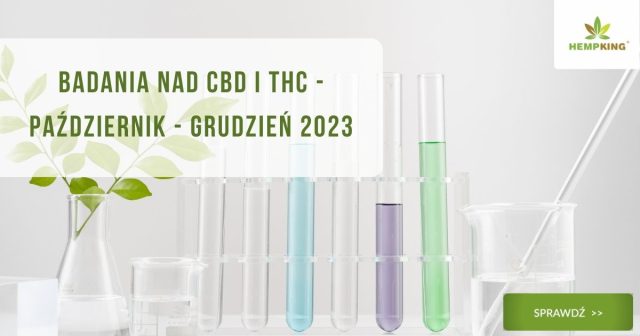 Badania nad CBD i THC - Październik - Grudzień 2023 = obrazek wyróżniający