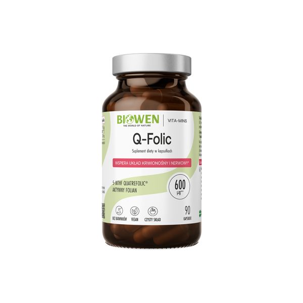Q-folic - metylowany kwas foliowy - 5-MTHF Biowen - 90 kapsułek