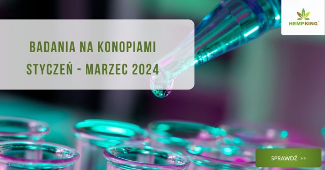 Badania na konopiami Styczeń - Marzec 2024 - obrazek wyróżniający