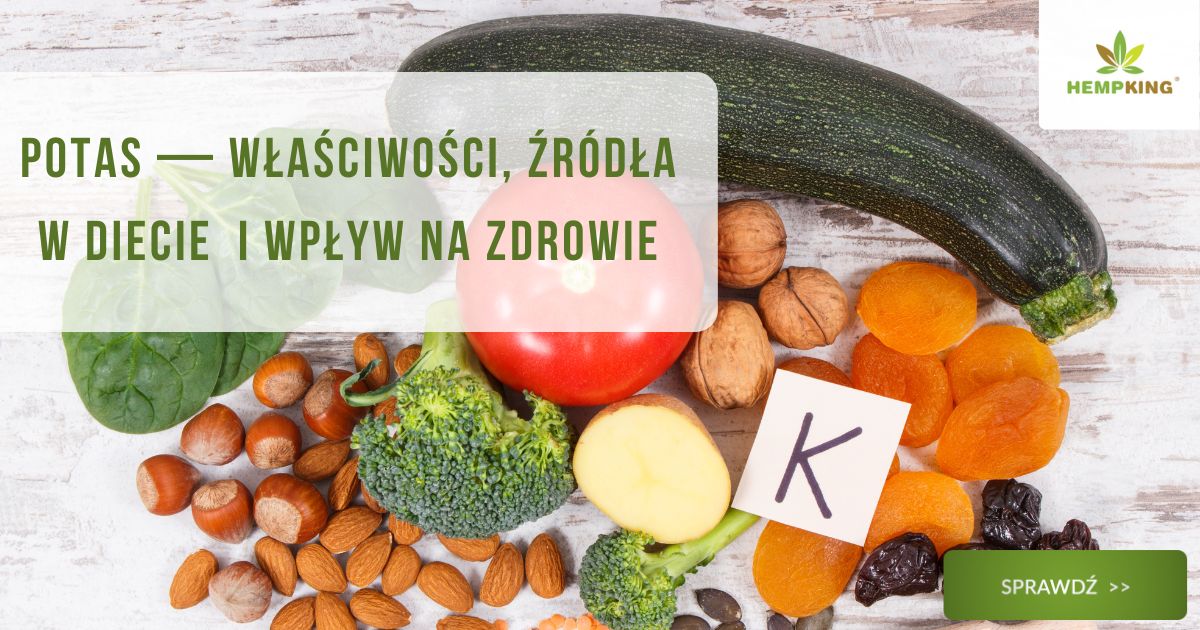 Potas - włąsciwości, źródła w diecie i wpływ na zdrowie - grafika wyróżniająca