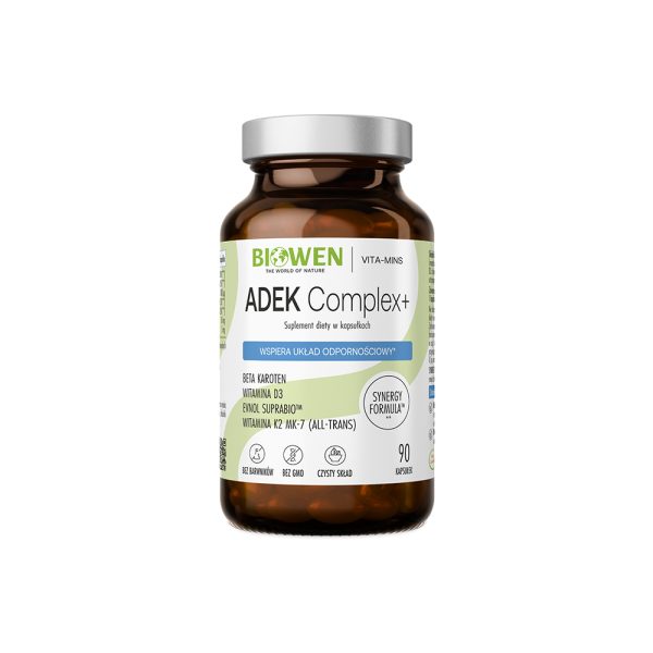 Witaminy ADEK Complex+ w kapsułkach Biowen - 90 kapsułek