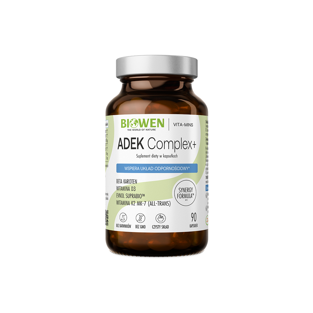 Witaminy ADEK Complex+ w kapsułkach Biowen - 90 kapsułek