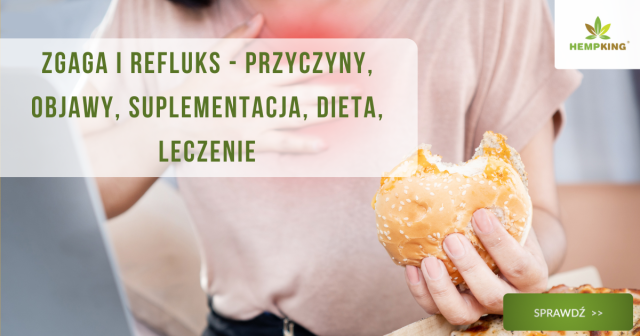 Zgaga i refluks - przyczyny, objawy, suplementacja, dieta, leczenie - obrazek wyróżniający