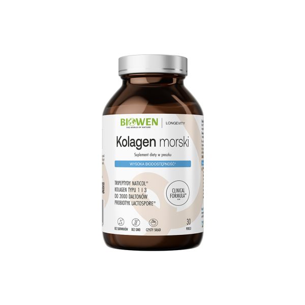 Kolagen morski typu I i III z dzikiego dorsza Biowen - proszek - 225 g