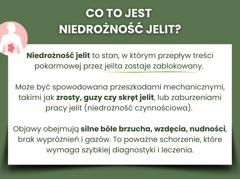 Co to jest niedrożność jelit? - infografika