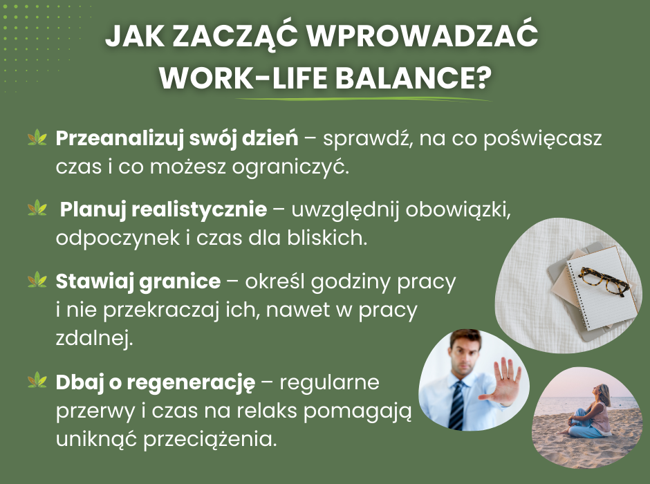 Jak zacząć wprowadzać work-life balance? - infografika