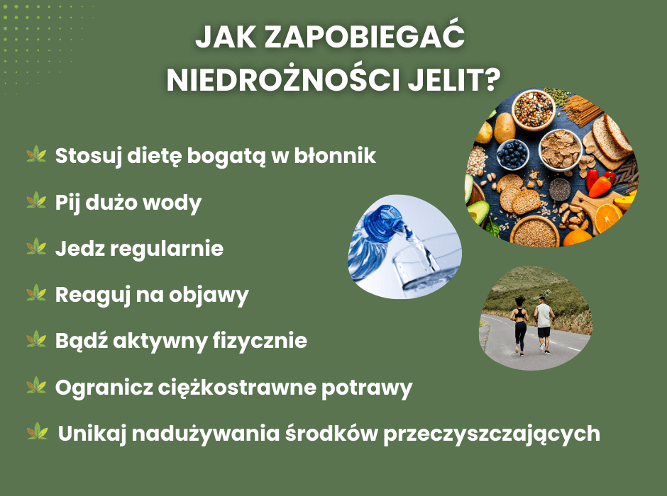 Jak zapobiegać niedrożności jelit? - infografika