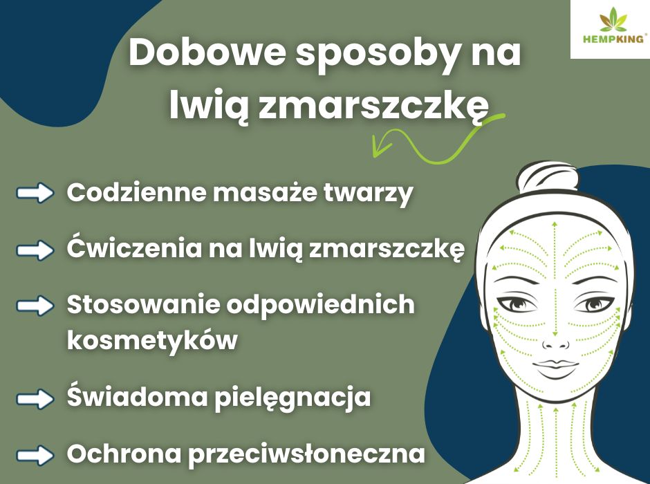 Domowe sposoby na lwią zmarszczkę - infografika