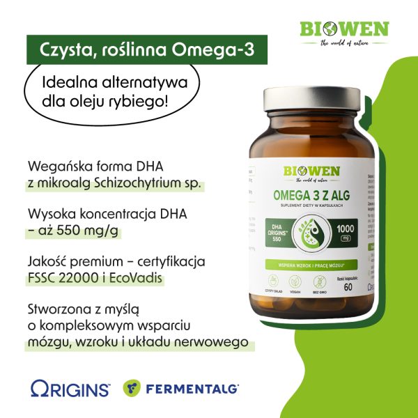 Omega-3 z alg Biowen - 60 kapsułek - obrazek 2