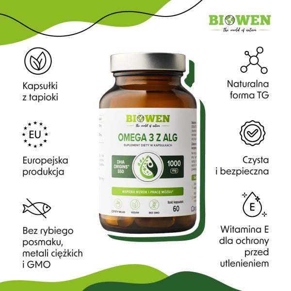 Omega-3 z alg Biowen - 60 kapsułek - obrazek 3
