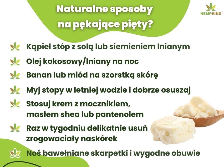 Naturalne sposoby na pękające pięty - infografika