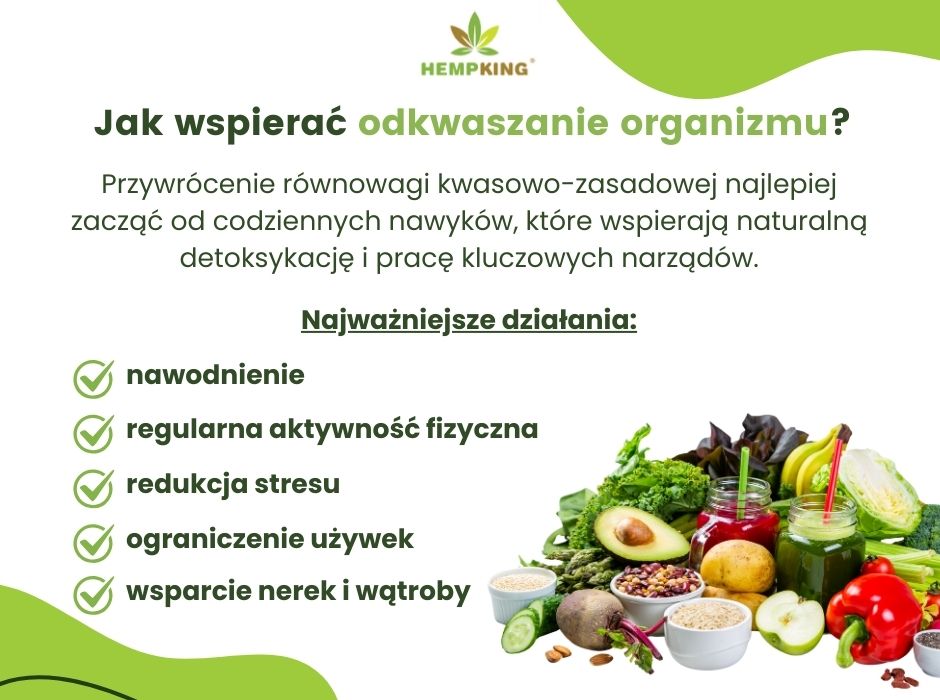 Jak wspierać odkwaszanie organizmu - infografika