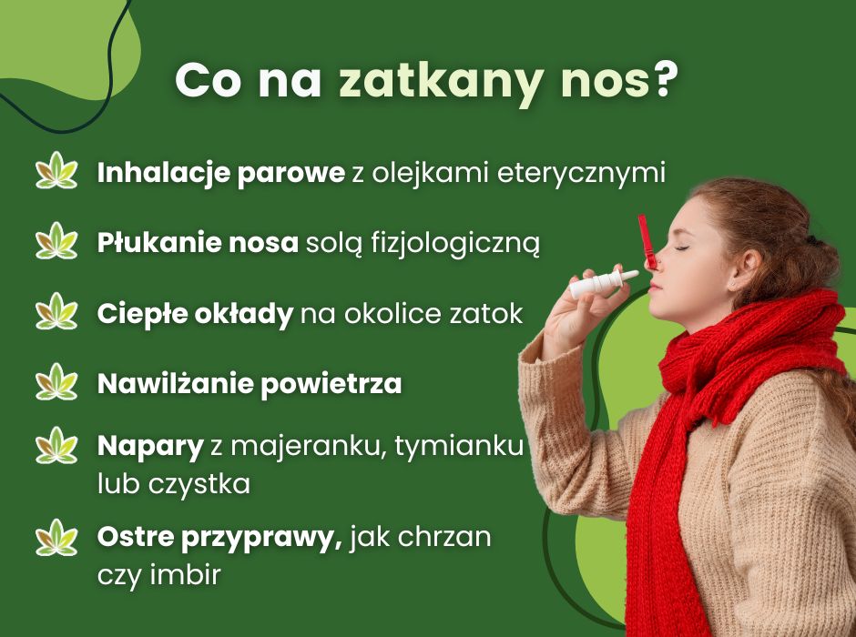 Co na zatkany nos - infografika