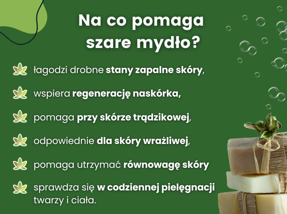 Na co pomaga szare mydło? - infografika