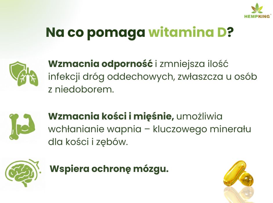 Na co pomaga witamina D - infografika