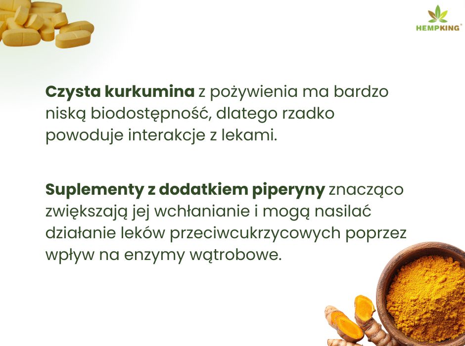 Kurkuma a leki na cukrzycę - infografika