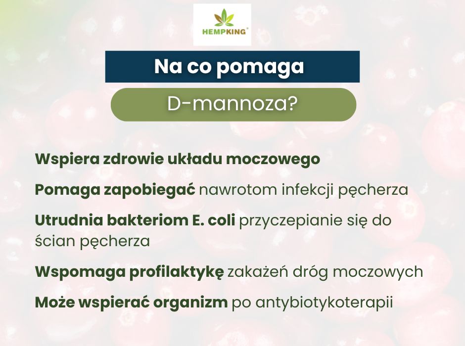 Na co pomaga D-mannoza? - infografika