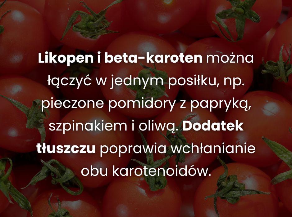 Likopen i beta-karoten - infografika