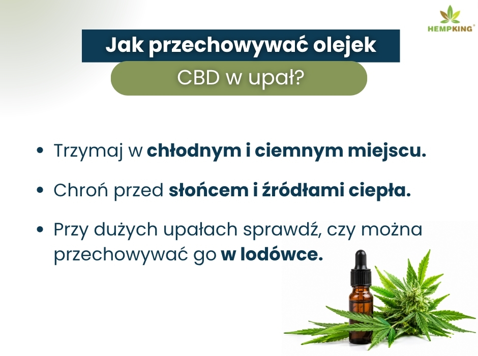 Jak przechowywać olejek CBD? - infografika