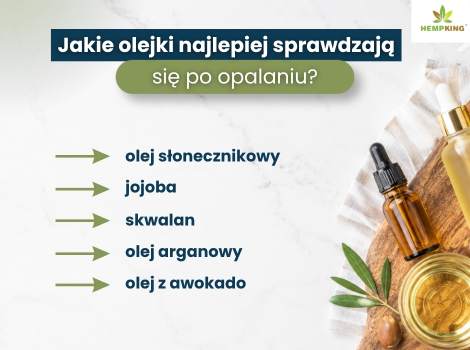 Jakie olejki po opalaniu wybrać? - infografika