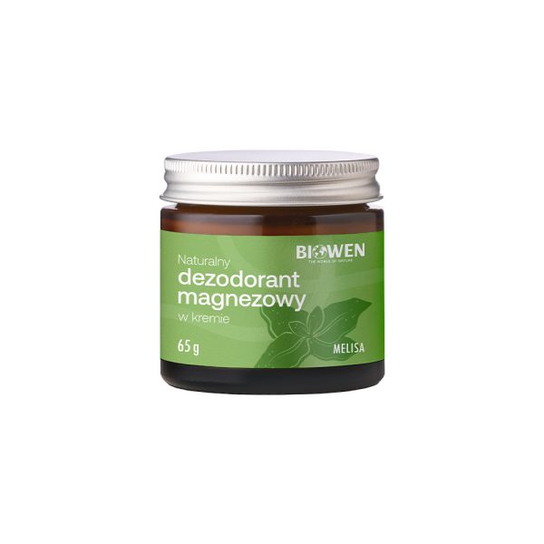 Naturalny dezodorant magnezowy w kremie - melisa - Biowen 65 g - obrazek 1