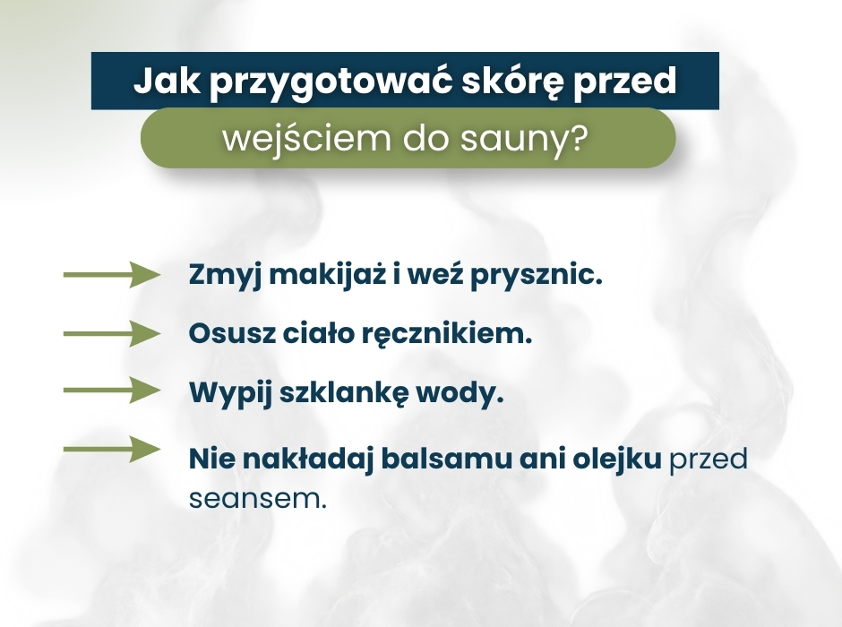 Jak przygotować skórę do sauny? - infografika