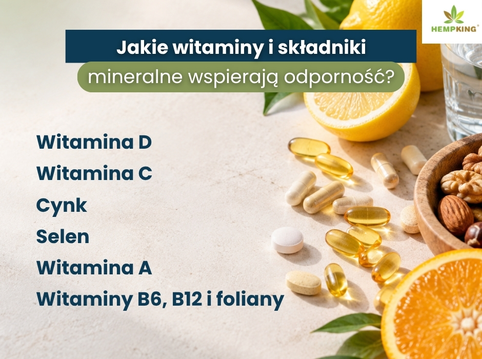 Jakie witaminy i składniki mineralne wspierają odporność? - infografika