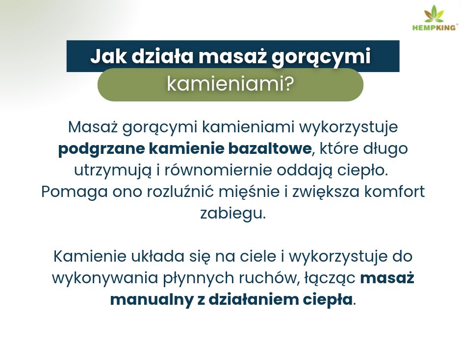Jak działa masaż gorącymi kamieniami - infografika